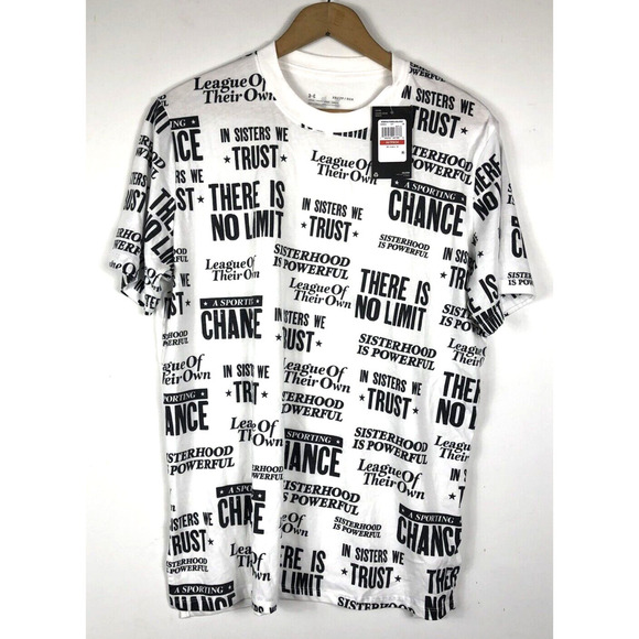 Under Armour International Women's Day T Shirt XS Loose Oversized White NEW - Picture 2 of 5